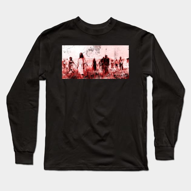 Zombies - Night of the living dead Long Sleeve T-Shirt by miquelcazanya